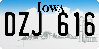 IA license plate DZJ616