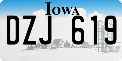 IA license plate DZJ619
