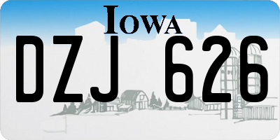 IA license plate DZJ626