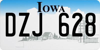 IA license plate DZJ628