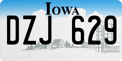 IA license plate DZJ629