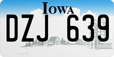 IA license plate DZJ639