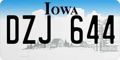 IA license plate DZJ644