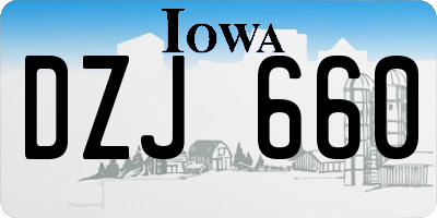 IA license plate DZJ660