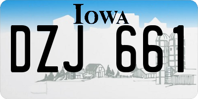 IA license plate DZJ661