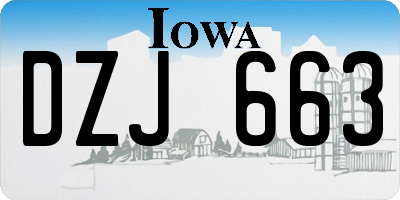 IA license plate DZJ663