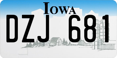 IA license plate DZJ681