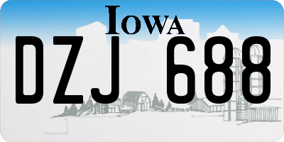 IA license plate DZJ688