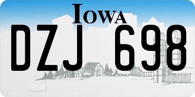 IA license plate DZJ698