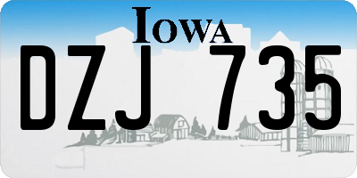 IA license plate DZJ735