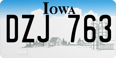 IA license plate DZJ763