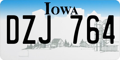 IA license plate DZJ764