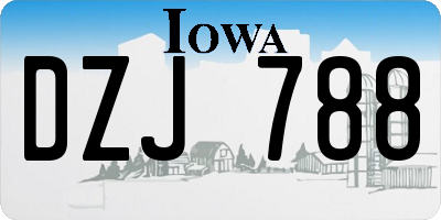 IA license plate DZJ788