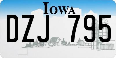 IA license plate DZJ795