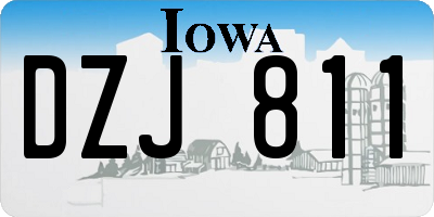 IA license plate DZJ811