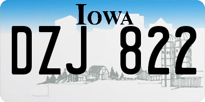 IA license plate DZJ822