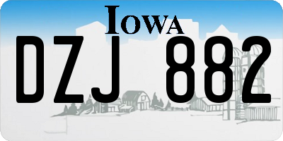 IA license plate DZJ882