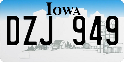 IA license plate DZJ949
