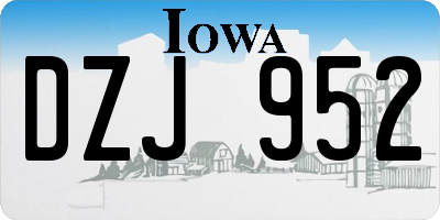 IA license plate DZJ952