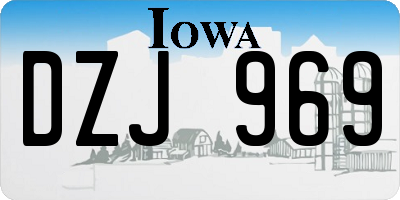 IA license plate DZJ969