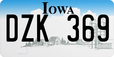 IA license plate DZK369