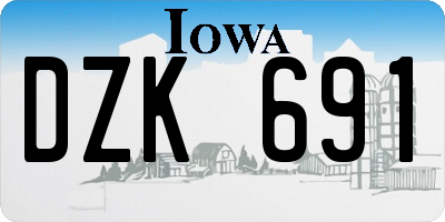 IA license plate DZK691