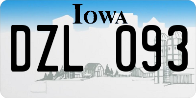 IA license plate DZL093