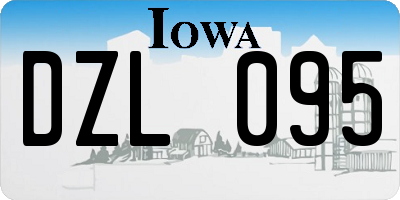 IA license plate DZL095