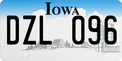 IA license plate DZL096