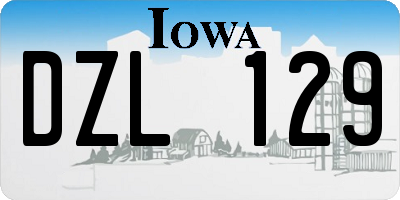 IA license plate DZL129