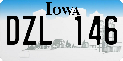 IA license plate DZL146
