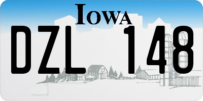 IA license plate DZL148