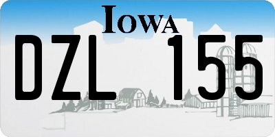 IA license plate DZL155