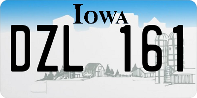 IA license plate DZL161