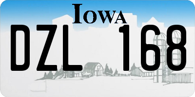 IA license plate DZL168