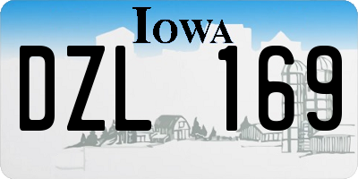 IA license plate DZL169