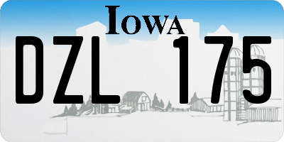 IA license plate DZL175