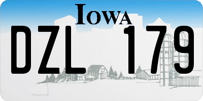 IA license plate DZL179