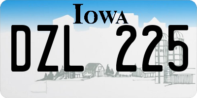 IA license plate DZL225