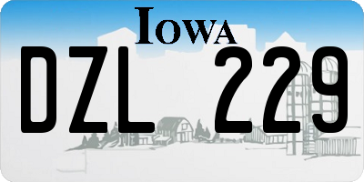 IA license plate DZL229