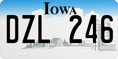 IA license plate DZL246