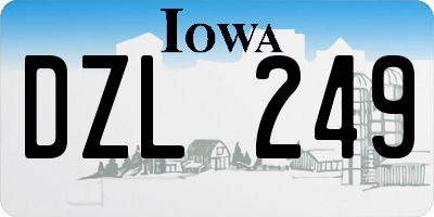 IA license plate DZL249