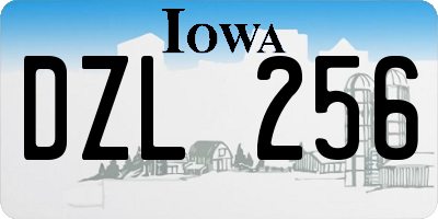 IA license plate DZL256