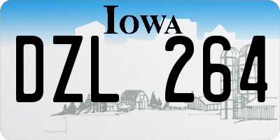 IA license plate DZL264