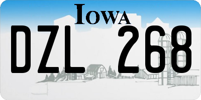 IA license plate DZL268