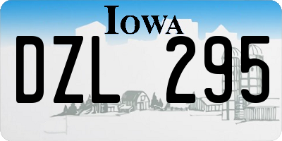 IA license plate DZL295