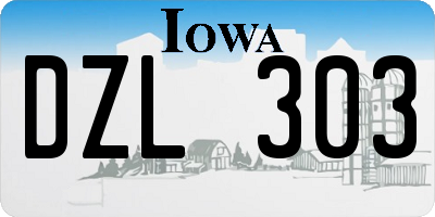 IA license plate DZL303