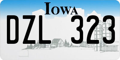 IA license plate DZL323