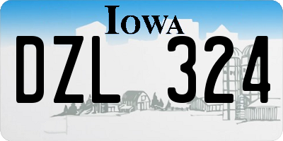 IA license plate DZL324