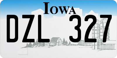 IA license plate DZL327